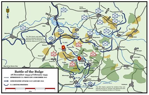 Map of Battle Of The Bulge